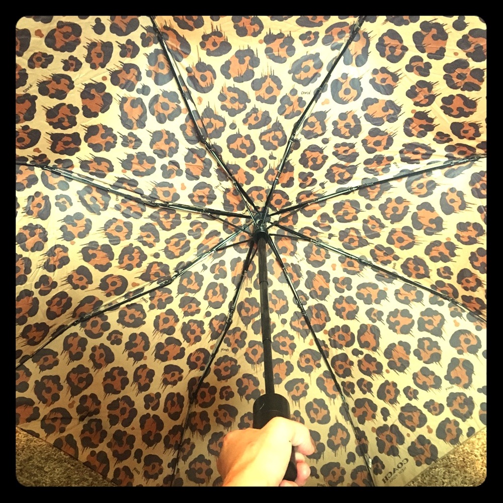 Coach umbrella Fancy push button automatic open :)